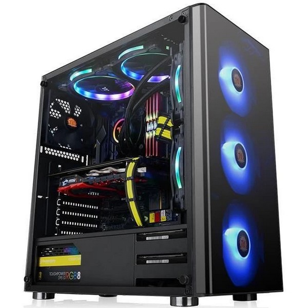 Корпус Thermaltake V200 Tempered Glass RGB Edition Mid-Tower черный [CA-1K8-00M1WN-01]